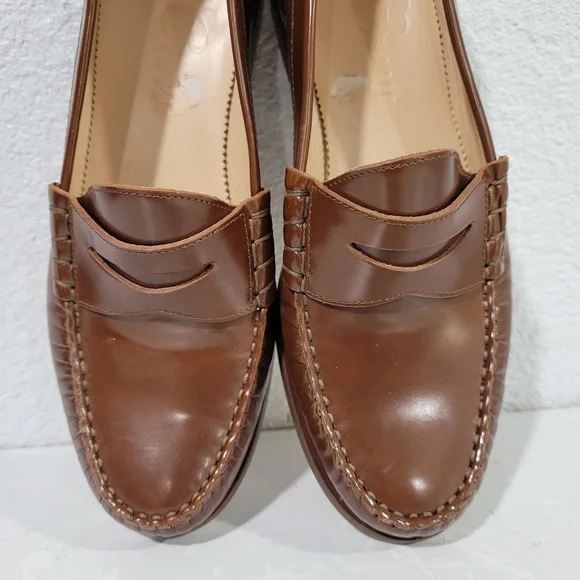 NWOT J. Crew Winona Brown Leather Loafers - Picture 5 of 8